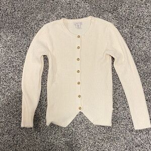 Women's Cream Cardigan Sweater